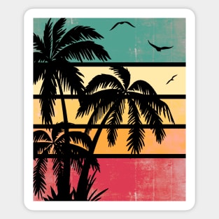 Retro Vintage Sunset Sticker